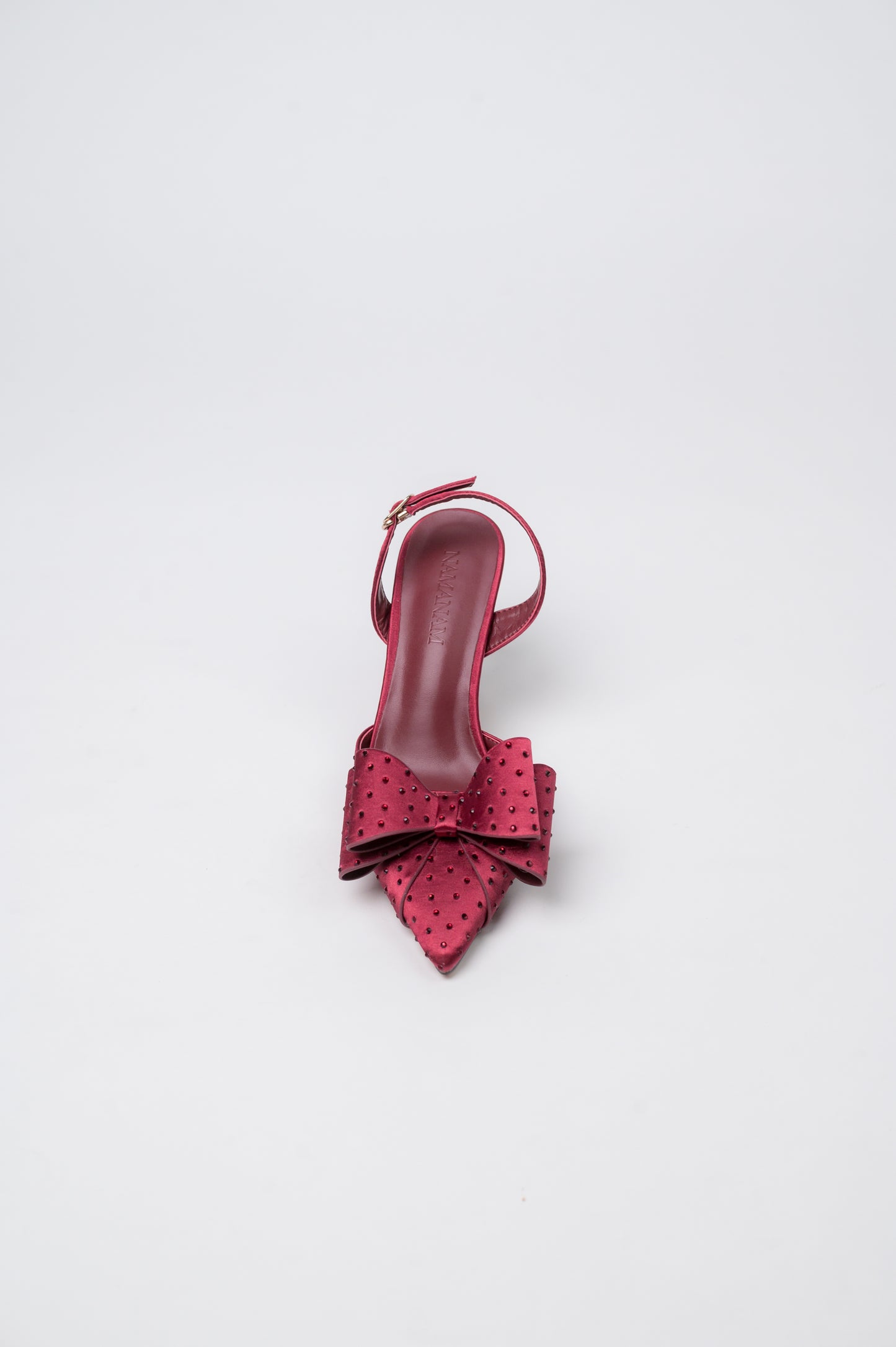 Fiancée Bow Mule 60 Maroon