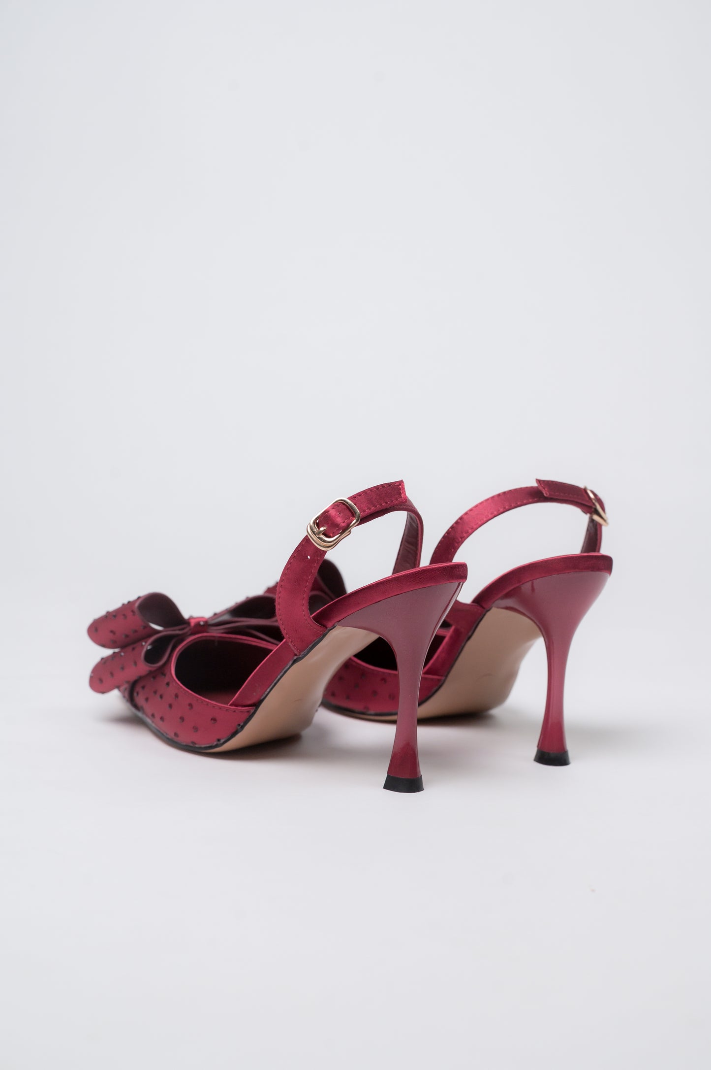 Fiancée Bow Mule 60 Maroon